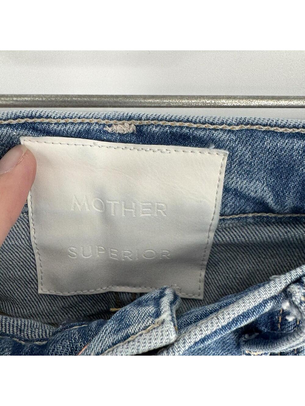 Mother jeans 29 blue half pipe ankle fray barrel wide leg baggy loose i confess - Picture 2 of 8